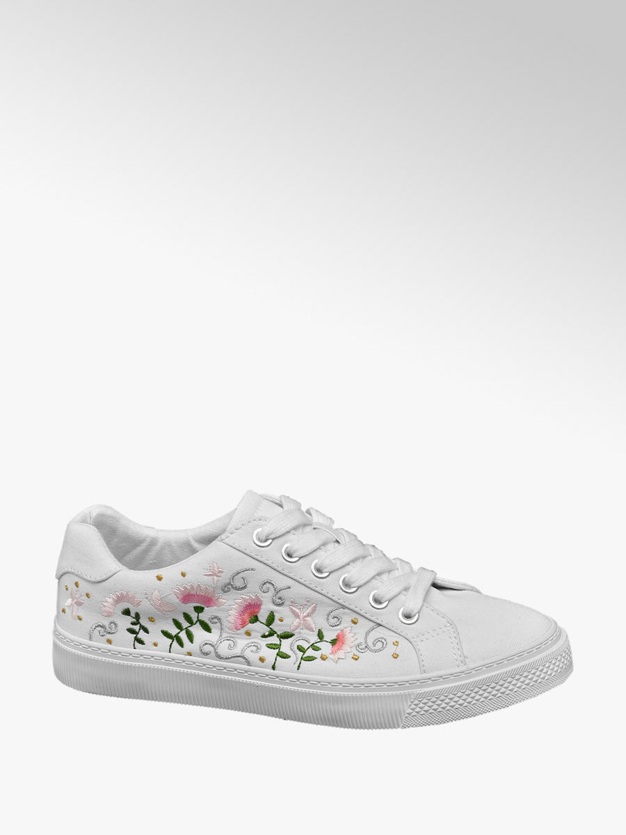 Damen Leinen Sneakers von Graceland in weiß Damen Leinen Sneakers von Graceland in weiß